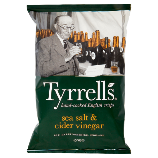 Tyrrells sea salt & cider vinegar 150 g
