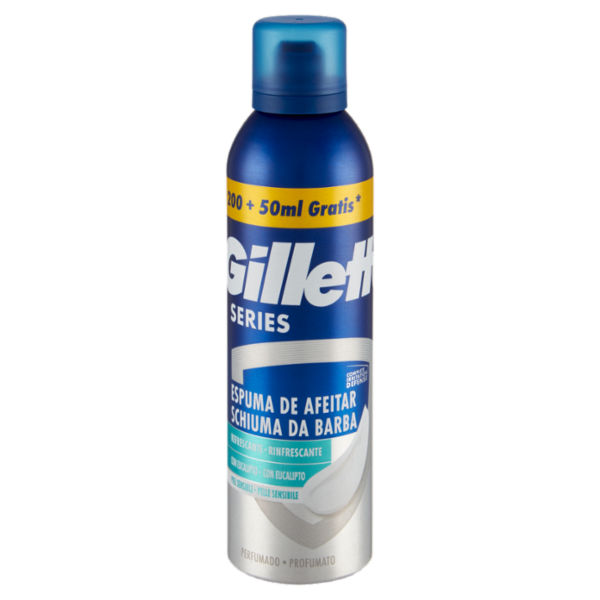 Gillette Series Schiuma da Barba Rinfrescante, 200 + 50ml Gratis