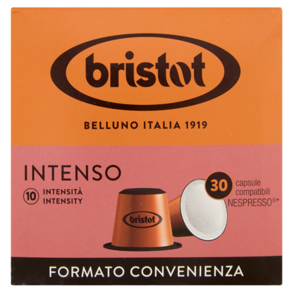 bristot Intenso 30 capsule compatibili Nespresso* 165 g