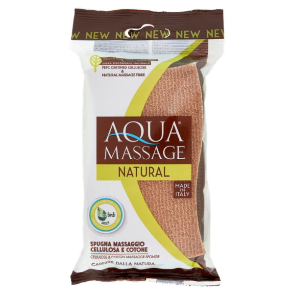 Aquamassage Natural Spugna Massaggio Cellulosa e Cotone