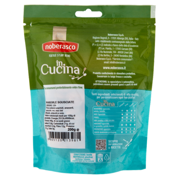 noberasco in Cucina Mandorle Sgusciate 200 g
