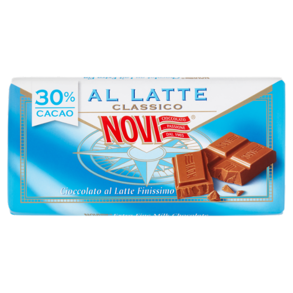 Novi al Latte 30% Cacao Classico Cioccolato al Latte Finissimo 100 g