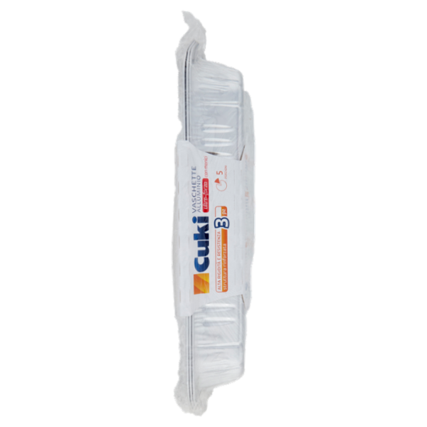 Cuki Cuoce Vaschette Alluminio ultra-forza con manici 5 Porzioni 3 pz