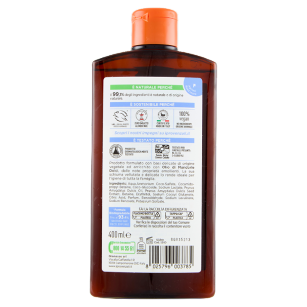 I Provenzali Bagnodoccia Erboristico Mandorle Dolci Vellutante 400 ml