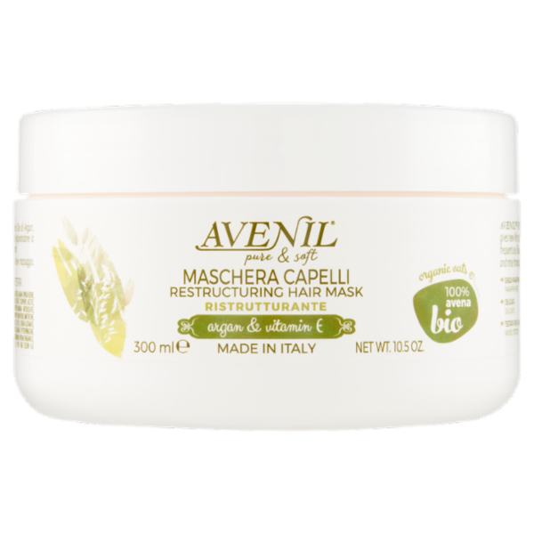 Avenil pure & soft Maschera Capelli Ristrutturante Argan e vitamin E 300 ml
