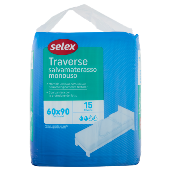 Selex Traverse Salvamaterasso Monouso 60X90 cm 15 pezzi