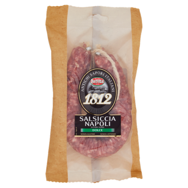 Fratelli Beretta Antichi Sapori Italiani Salsiccia Napoli di Puro Suino Dolce 250 g