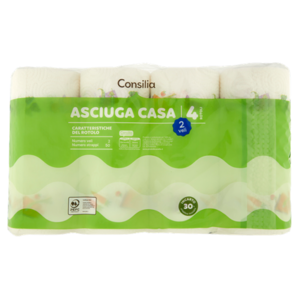 Consilia Asciugatutto 2 Veli 4 Rotoli