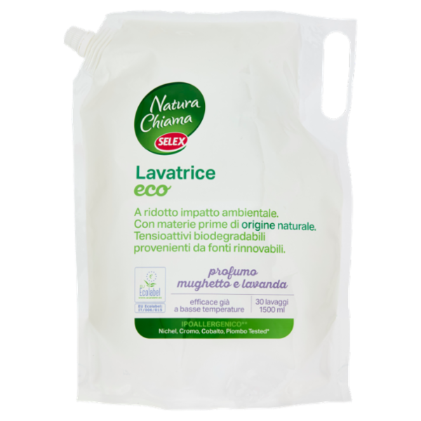 Selex Natura Chiama Detersivo per Lavatrice Liquido Eco 30 Lavaggi 1,5 L