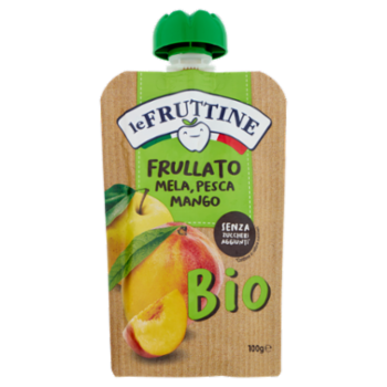 Le Fruttine Bio Frullato Mela, Pesca Mango 100 g