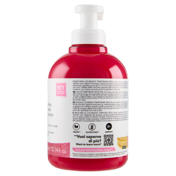 Alama Professional S.O.S. Color & Go Maschera nutriente e colorante Rosa 300 ml