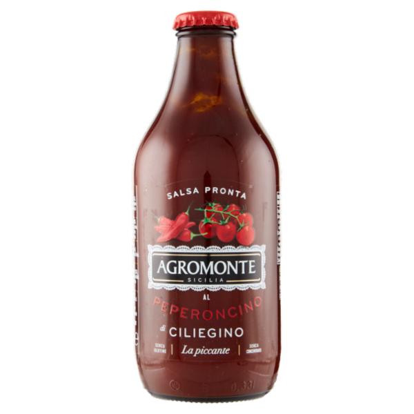 Agromonte Salsa Pronta al Peperoncino di Ciliegino la Piccante 330 g