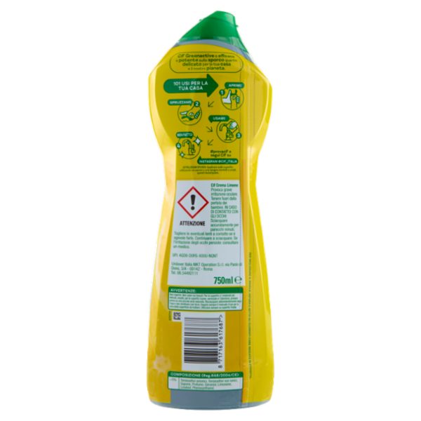 Cif Greenactive Crema Limone 750 ml