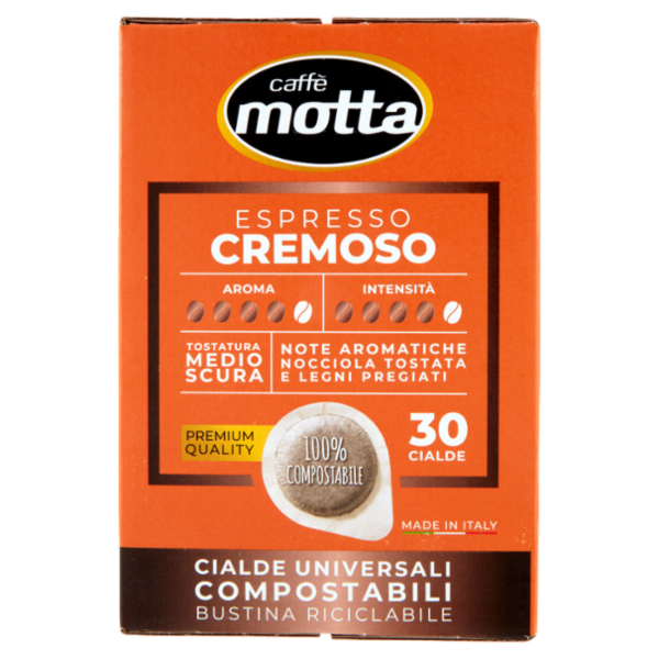 caffè motta Espresso Cremoso Cialde Universali Compostabili 30 x 7 g