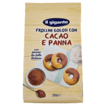 IL GIGANTE Frollini Golosi Con Cacao e Panna 350 g