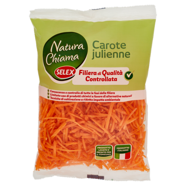 Selex Natura Chiama Carote Julienne Lavate e Pronte per il Consumo 200 g