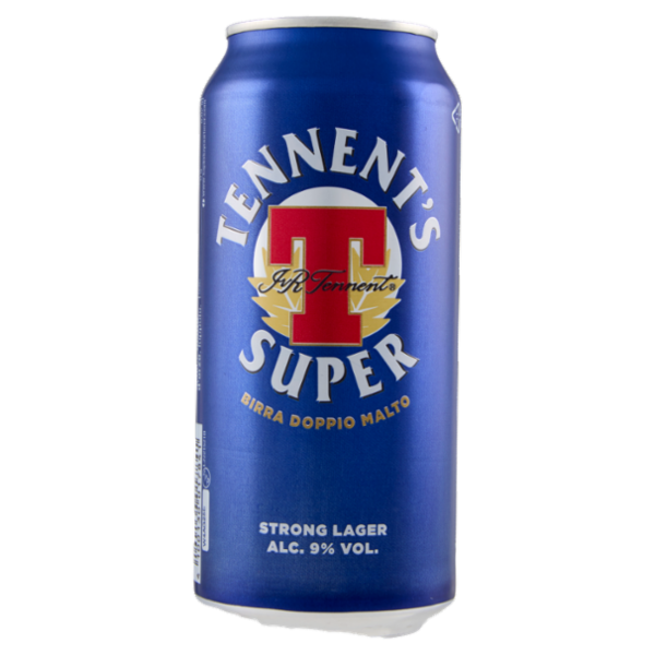 TENNENT'S SUPER Birra strong lager doppio malto lattina 44cl