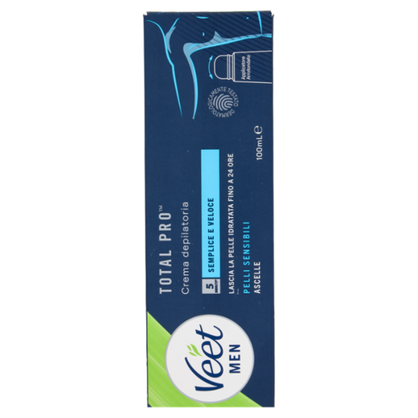 Veet Men Crema Depilatoria Ascelle, Pelli Sensibili, 100 ml