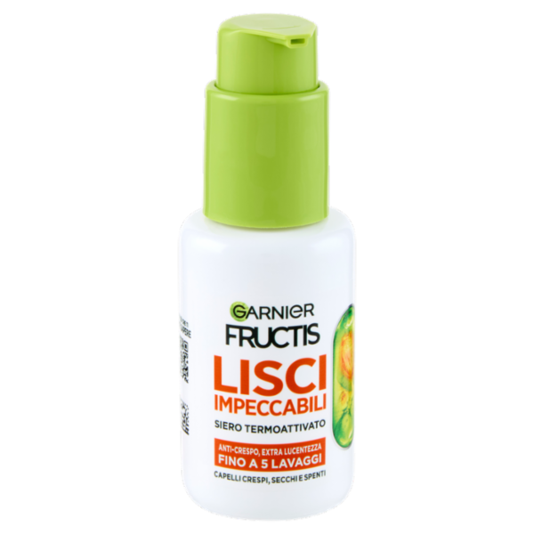 Garnier Fructis Lisci Impeccabili Siero Termoattivato, per Capelli Crespi, Secchi e Spenti, 50 ml