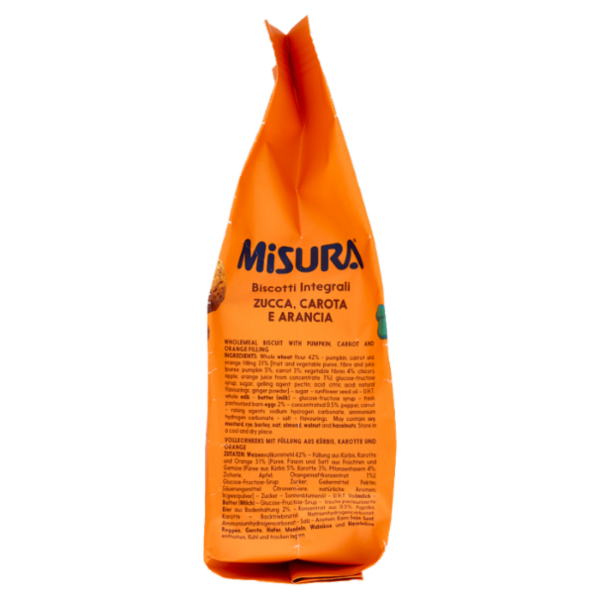 Misura Fibrextra Biscotti integrali Zucca, Carota e Arancia 260 g