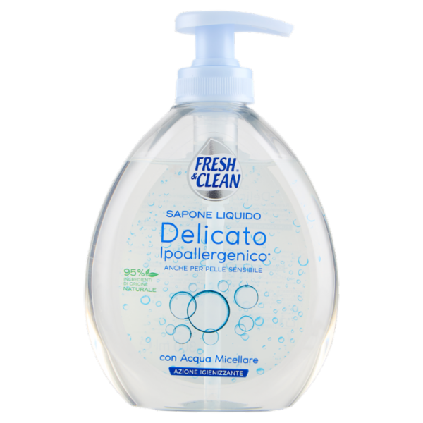 Fresh & Clean Sapone Liquido Delicato Ipoallergenico* con Acqua Micellare 300 ml