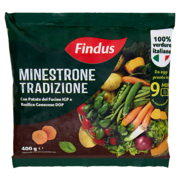 Findus Minestrone Tradizione - con Patate del Fucino IGP e Basilico Genovese DOP 400 g