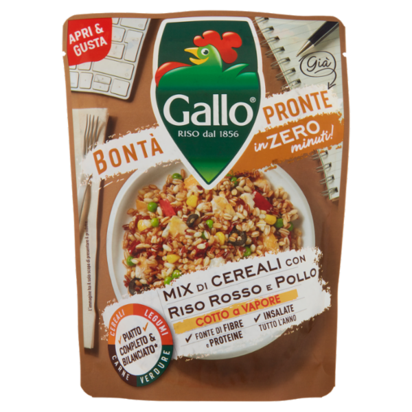Gallo Bontà Pronte Mix di Cereali con Riso Rosso e Pollo 220 g