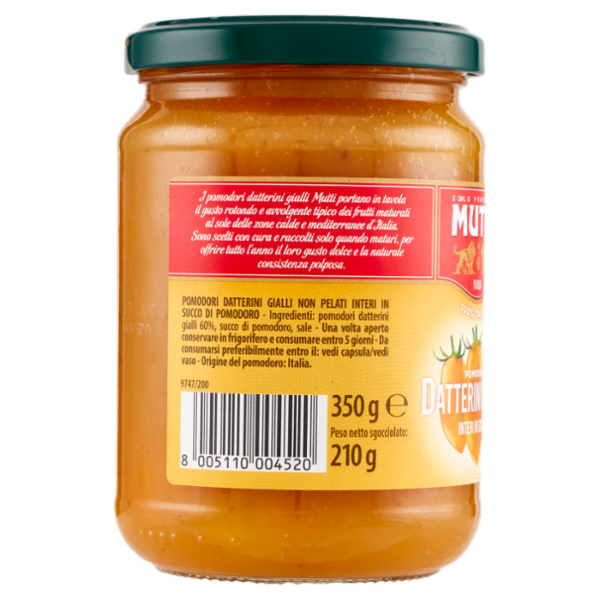 Mutti Pomodori Datterini Gialli Interi in Succo 350 g