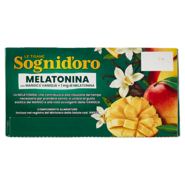 Sognid'oro le Tisane Melatonina con Mango e Vaniglia + 1 mg di Melatonina bustine 16 x 2 g