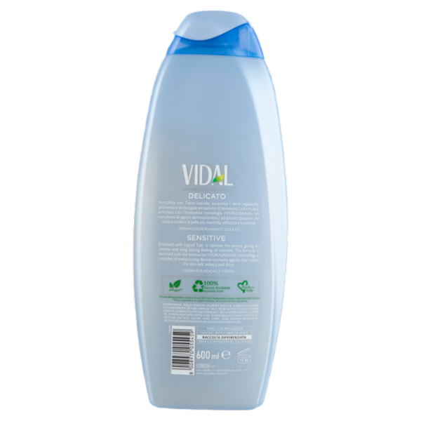 Vidal Sensitive Bagnodoccia Delicato Talco Liquido 600 ml