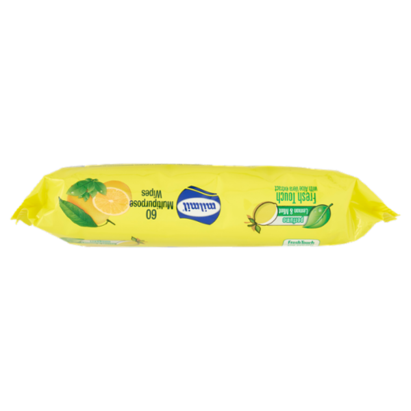 milmil Salviette umidificate Multiuso profumo Limone & Menta 60 pz