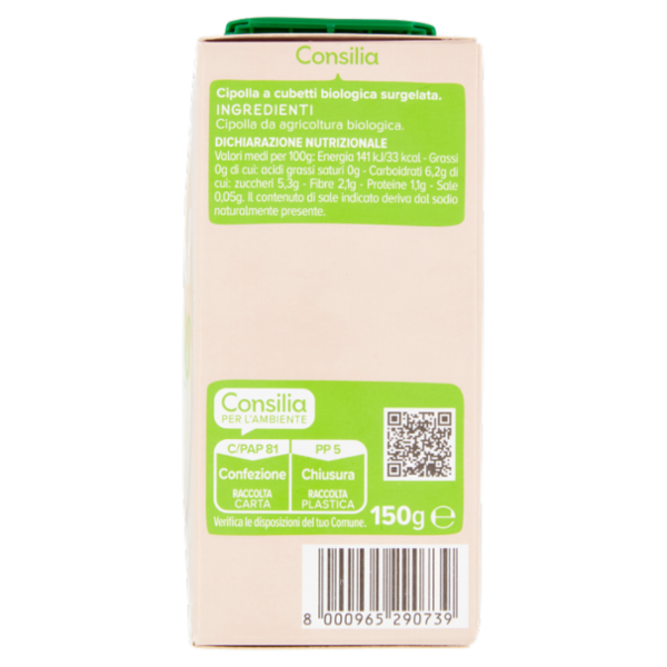 Consilia Cipolla Tritata Surgelata Biologica 150 g