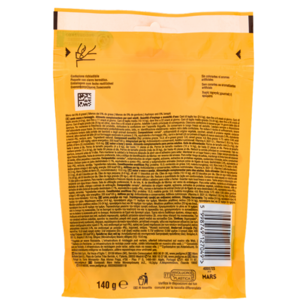 Pedigree Tasty Minis Formaggio e Manzo 140g