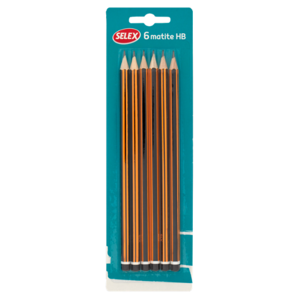 Selex Matita HB a righe 6 pezzi
