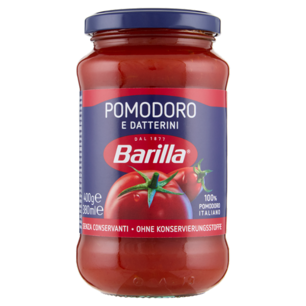 Barilla Sugo Pomodoro e Datterini 100% Pomodoro Italiano Condimento per Pasta 400g