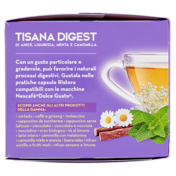 ristora Tisana Digest Capsule Compatibili con macchine Nescafè Dolce Gusto 10 x 2,5 g