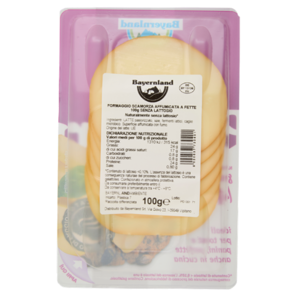 Bayernland scamorza affumicata Formaggio a Fette 100 g