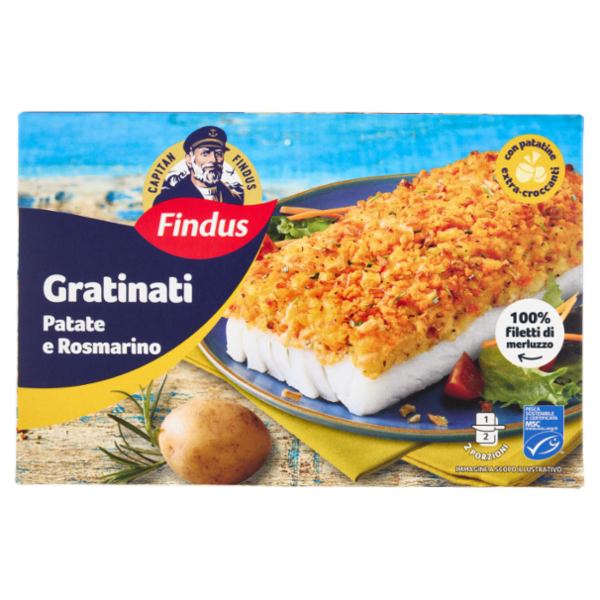 Capitan Findus I Gratinati Merluzzo con Patate e Rosmarino 380 g
