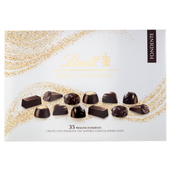 Lindt Dolci Capolavori Cioccolatini assortiti cioccolato fondente Scatola regalo 336 g