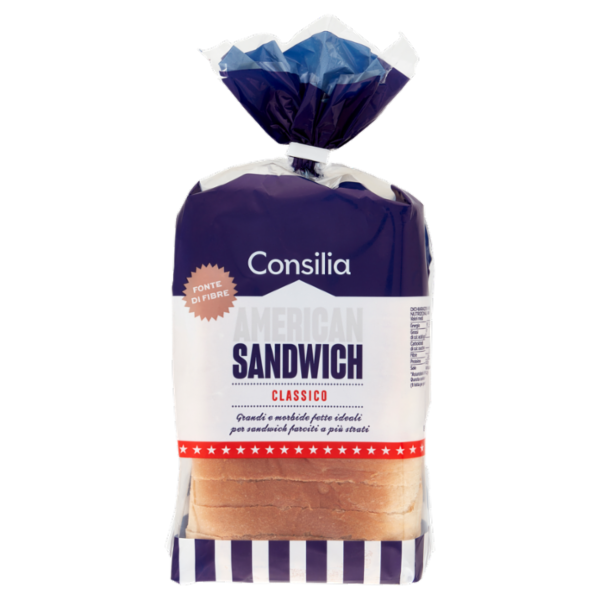 Consilia Pane American Sandwich Classico a Fette 550 g