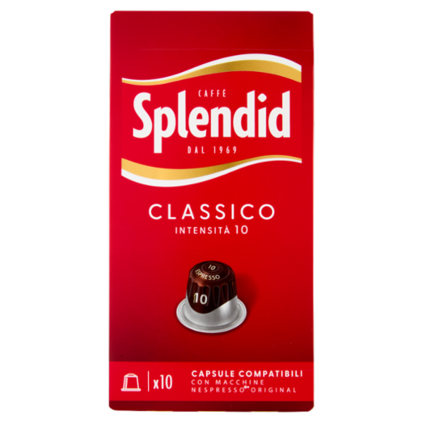 Splendid Classico 10 - 10 Capsule Caffè Compatibili con Macchine Nespresso*® Original 52g