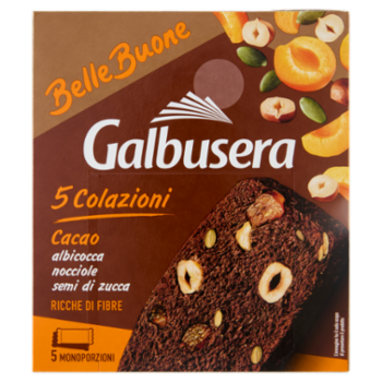 Galbusera BelleBuone 5 Colazioni Cacao Albicocca Nocciole Semi Di Zucca 5 x 40 g