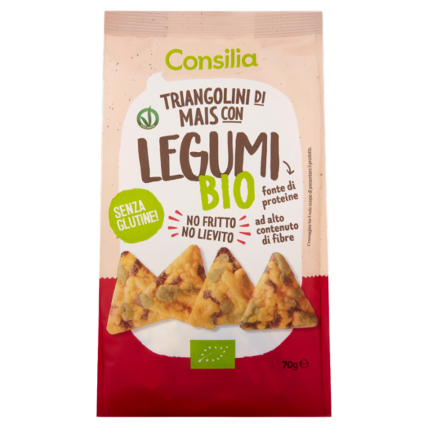 Consilia Triangoli di Mais con Legumi Biologici 70 g
