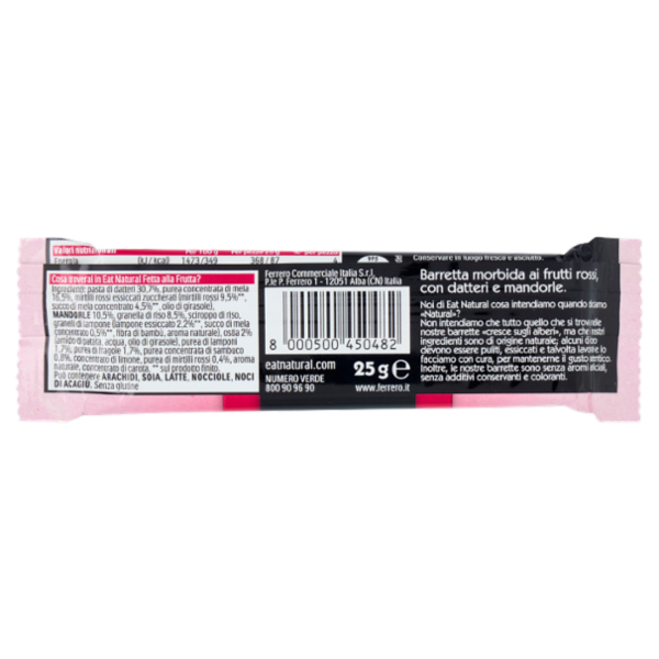 Eat Natural Fetta alla Frutta Frutti rossi 25 g