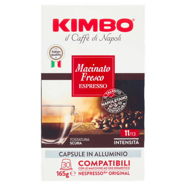 Kimbo Macinato Fresco Capsule Compatibili con Macchine Nespresso* Original 30 x 5,5 g