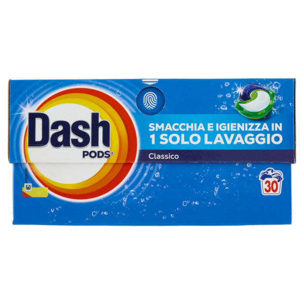 Dash Pods Detersivo Lavatrice In Capsule, Classico, 30 Lavaggi 543 g