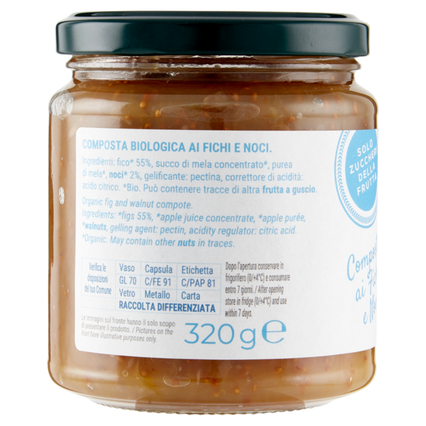 Bio Più Composta ai Fichi e Noci 320 g