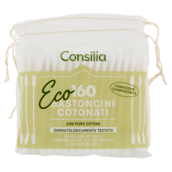 Consilia Bastoncini Cotonati Ecologici 160 pezzi