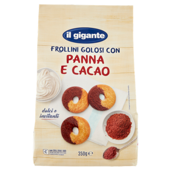 IL GIGANTE Frollini Golosi con Panna e Cacao 350 g