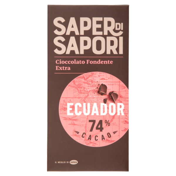 Selex Saper di Sapori Cioccolato Fondente Extra Cacao 74% Ecuador 100 g